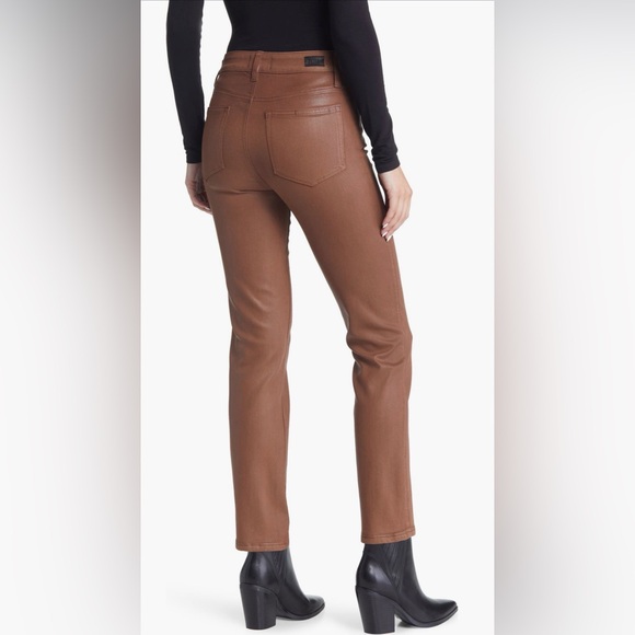 PAIGE Cindy Coated High Waist Ankle Straight Leg Jeans Size 28 - Picture 2 of 6